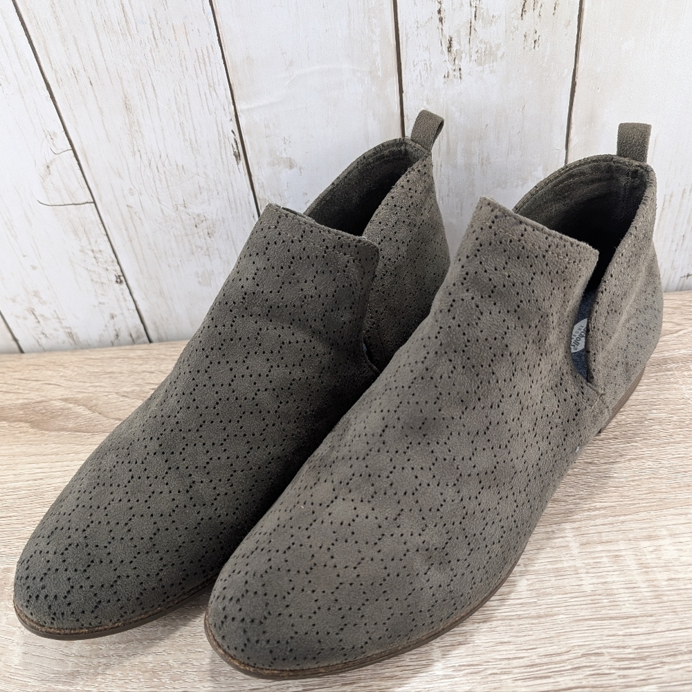 Dr Scholls Boots Womens 11 Rise Ankle Booties Casual Comfort Gray Fabric Pull On